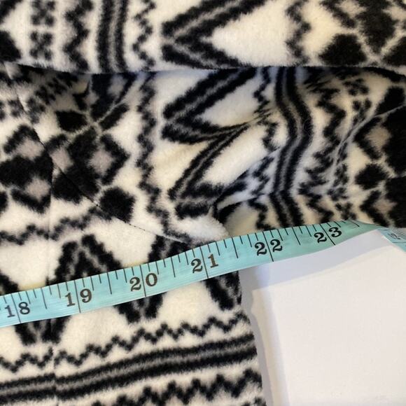 Talbots Geometric Print Fair Isle Polar Fleece Zipper Jacket EUC Sz XLP Poly - Picture 8 of 12